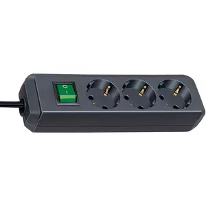 Brennenstuhl 1152300015 power extension 1.5 m 3 AC outlet(s) Black