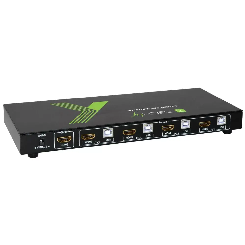 KVM slēdzis Techly 4x1 USB HDMI 4Kx2K IDATA KVM-HDMI4U Photo 3