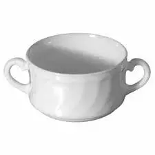 Soup bowl Luminarc TRIANON 300 ml with handles, opal tempered glass, microwave safe