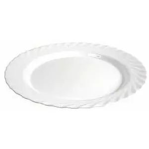 Oval plate Luminarc Trianon D6885 22 cm – porcelain/opal glass oval dinner plate, heat resistant to 130°C, microwave-safe