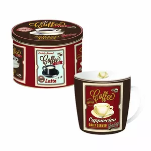 Krūzīte VINTAGE CAPPUCCINO 350ml porcelāna kastē