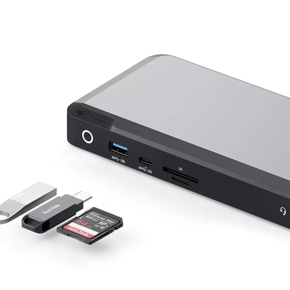 ALOGIC DX3 Trīskāršā 4K Displeja Universālā Doku Stacija Photo 3