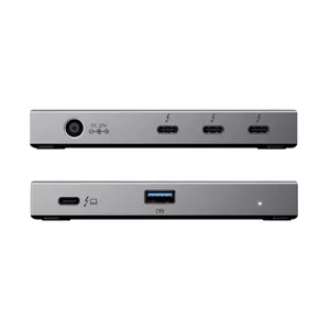 ALOGIC TB4H3TB интерфейсный хаб Thunderbolt 4 40000 Mbit/s Черный Серый