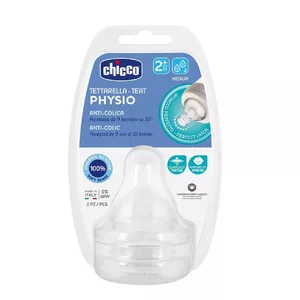 CHICCO silikona ortodontiskā pudelītes krūtiņa 20323.00, izmēri 90×55×145 mm