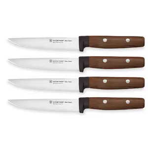 Wüsthof Urban Farmer 4-piece steak knife set, stainless steel blades, full tang handles