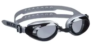 Peldbrilles Beco LIMA unisex — polikarbonāta rāmis, melni/pelēki, UV antifog