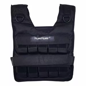 Weighted vest Tunturi 14TUSCF097 — 20 kg, one size, black