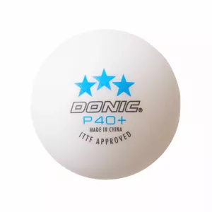 Stalo teniso kamuoliukai DONIC P40+ 3žv. ITTF 120 vnt White