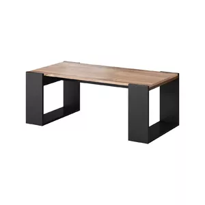 Kafijas galdiņš Cama Meble WOOD CT, taisnstūrveida 1200×460×545 mm, Wotan oak virsma, antracīta rāmis