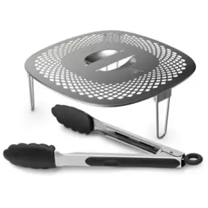 Remove the snacks using the silicone head easy-grip tongs