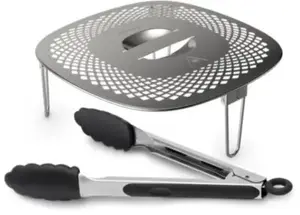 Remove the snacks using the silicone head easy-grip tongs