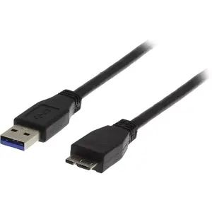 USB Cable Deltaco USB3-005S 0.5m USB 3.2 Gen 1 Micro-USB B Black