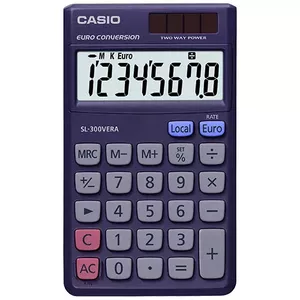 Calculator Casio SL-300VERA Pocket Display Violet 8 Digits Solar