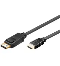 Goobay 1m DP/HDMI DisplayPort Cable Black 1m Connector 1 DisplayPort Connector 2 HDMI