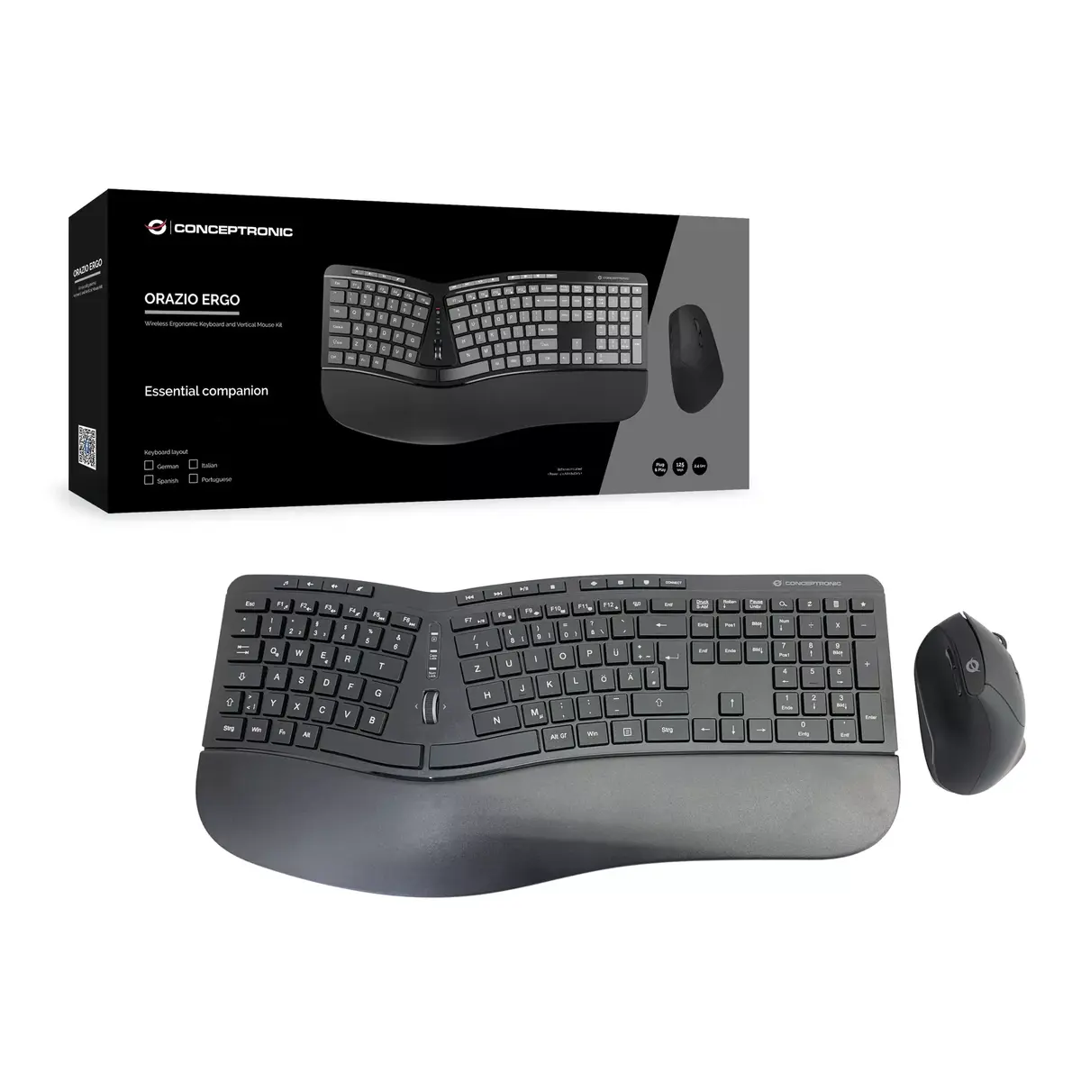 Bezvadu ergonomiskais tastatūras un pele komplekts Conceptronic ORAZIO ERGO Photo 5