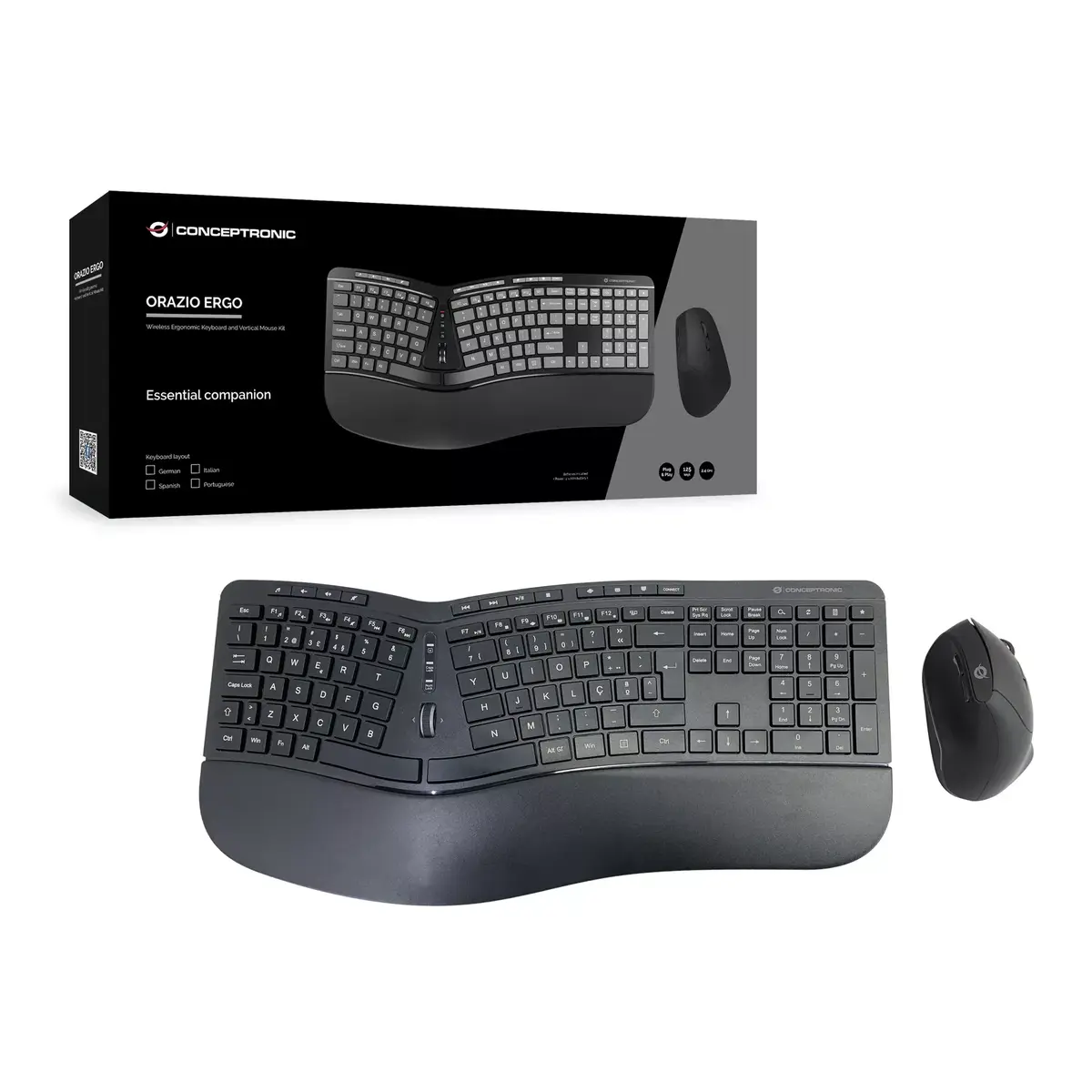 Wireless Ergonomic Keyboard & Mouse Kit Conceptronic ORAZIO ERGO Photo 5
