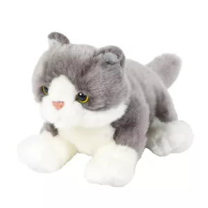 Мягкая игрушка Beppe — лежащая кошка, серая, 30 см