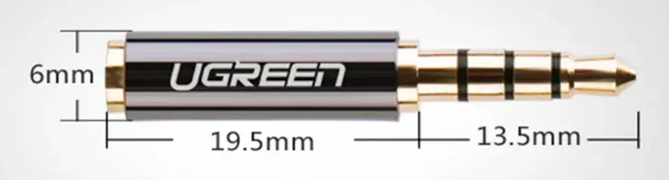 Адаптер Ugreen 2.5 мм на 3.5 мм черный 20502 Photo 7