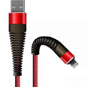 Кабель Fusion Fishbone USB-A - Lightning 30 Вт / 3А / 1,5 м красный