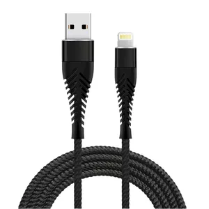 Кабель Fusion Fishbone USB-A - Lightning 30 Вт / 3А / 1,5 м черный