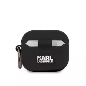 KLACA3SILCHBK Karl Lagerfeld Choupette Head maciņš austiņam Apple Airpods 3 melns