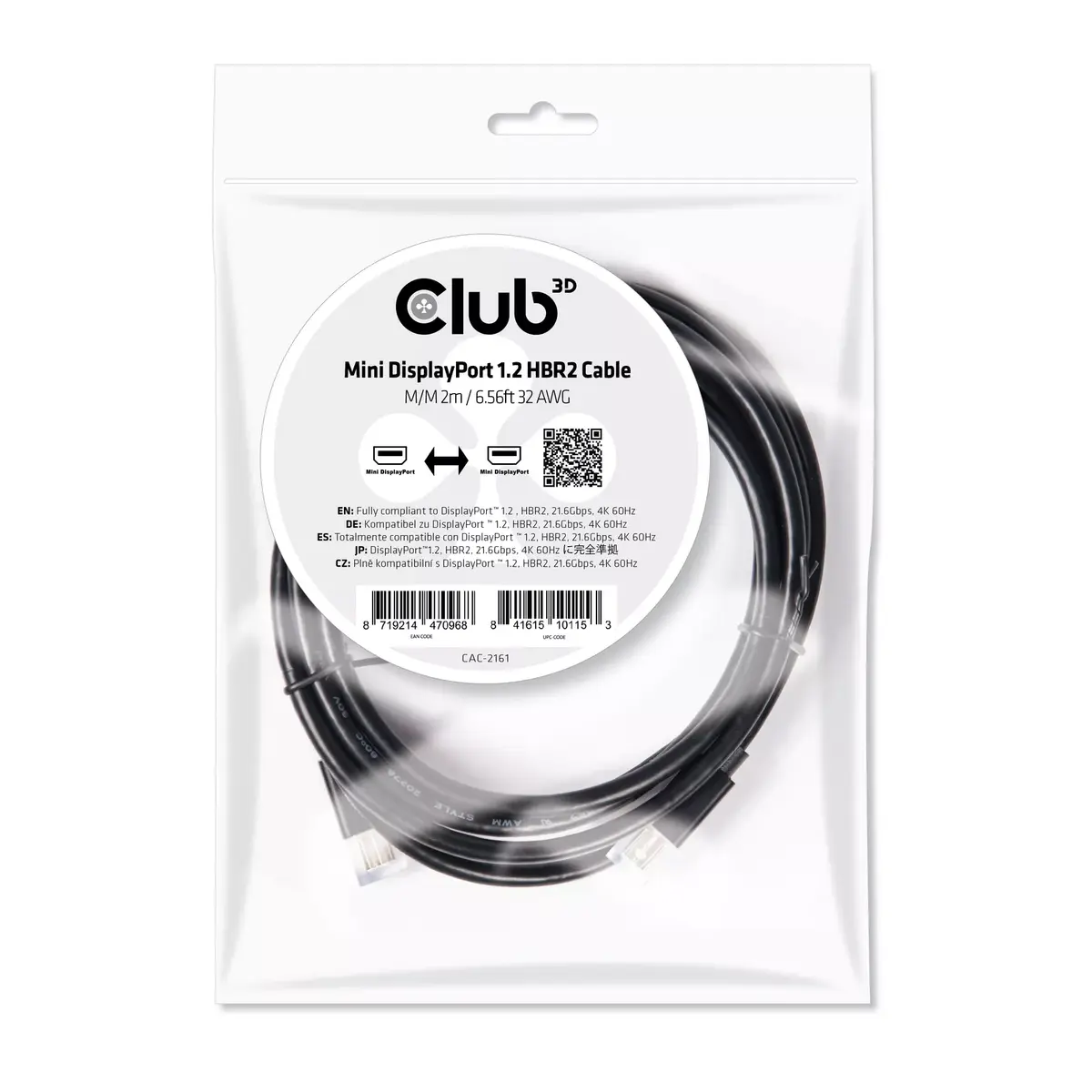 Кабель Mini DisplayPort CLUB3D CAC-2161 Photo 10