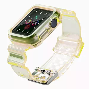 Fusion Light Set silikona siksniņa Apple Watch 38mm / 40mm / 41mm dzeltena