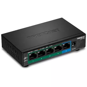Trendnet TPE-TG52 tīkla pārslēgs Nepārvaldīts Gigabit Ethernet (10/100/1000) Power over Ethernet (PoE) Melns