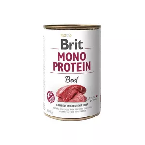 Влажный корм для собак Brit Mono Protein Beef 400 г — моно-протеин говядина, без злаков, для взрослых