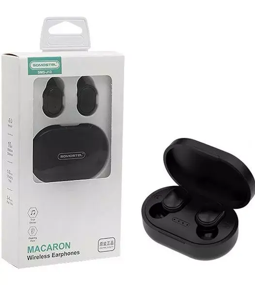 Беспроводные наушники Somostel SMS-J13 Macaron TWS - Черные Photo 5