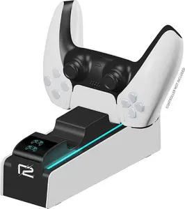 Charging station ready2gaming PS5 DualSense white – dual controller charger for PlayStation 5 controllers