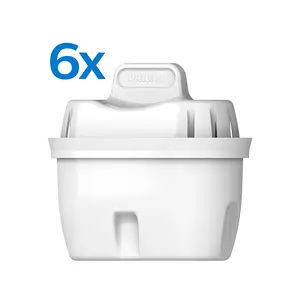 Philips AWP212/31 Micro X-Clean Water Filter Cartridge 6-Pack with 150 L Capacity