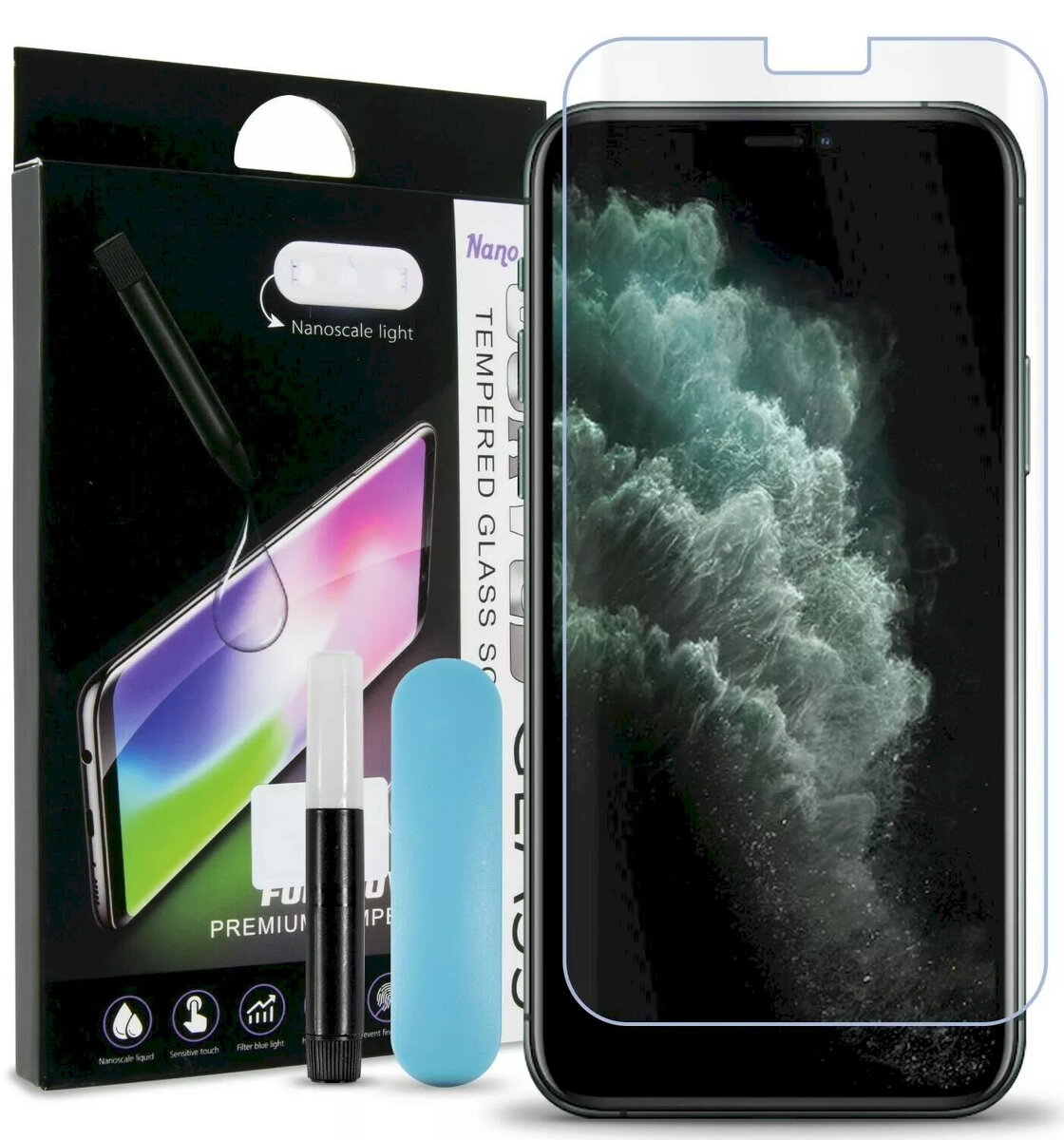 Fusion UV 9H aizsargstikls ar pilnu