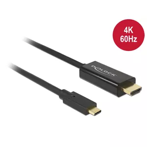 Адаптер видеокабеля DeLOCK 85290 USB Type-C на HDMI 1м Черный