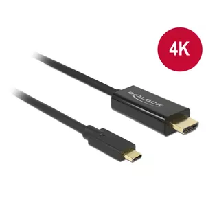 Video cable adapter DeLOCK 85259 USB Type-C to HDMI 2m Black