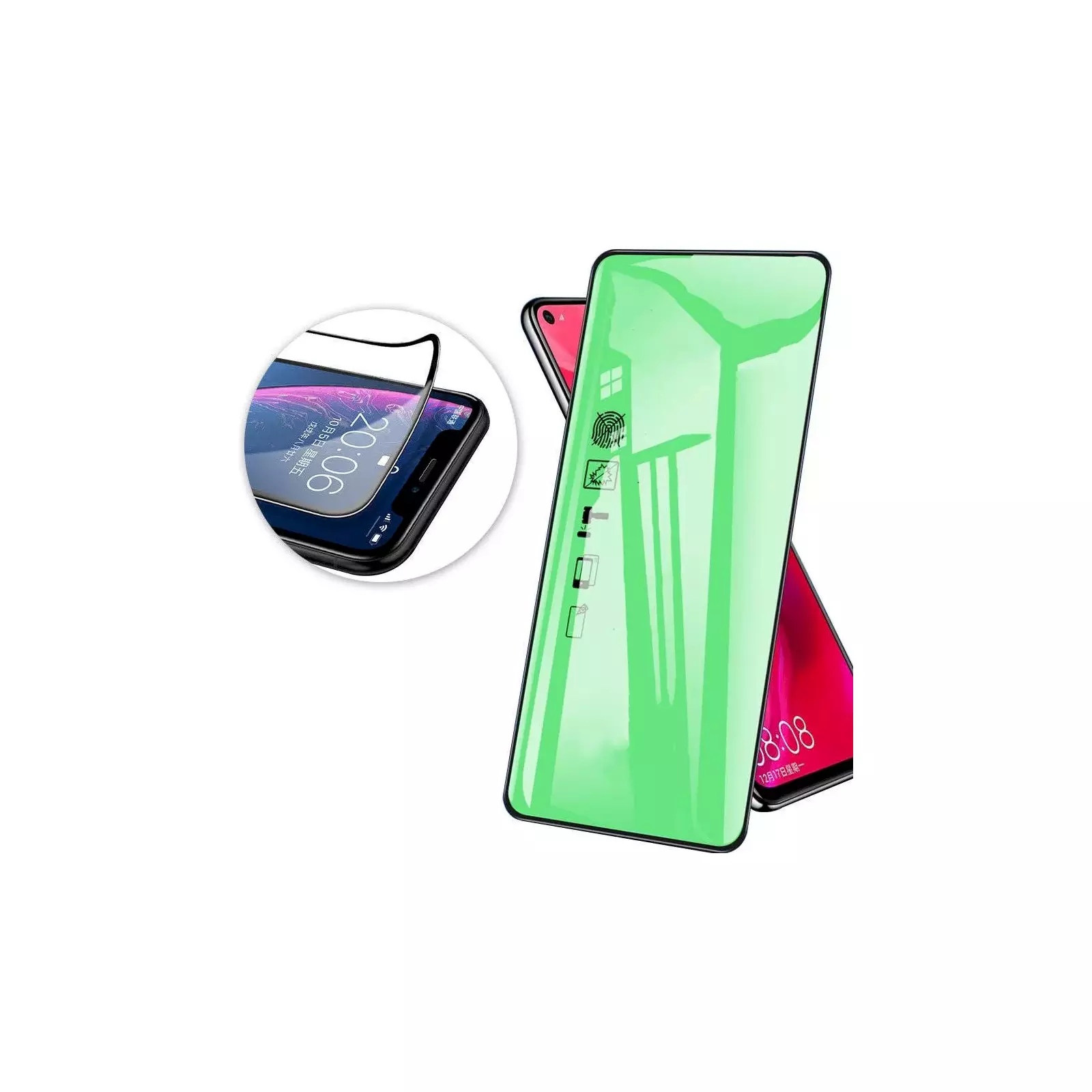 Fusion ceramic glass 9D full TG-TGC-IPH12P-BK