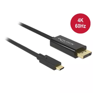 Video cable adapter DeLOCK 85256 USB Type-C to DisplayPort 2m Black