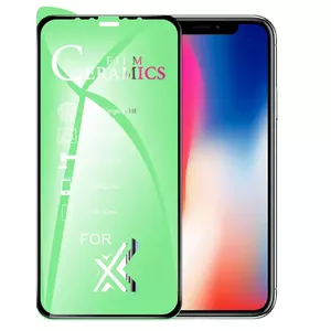 Screen Protector fusion accessories Clear Ceramic Glass Full Coverage for Apple iPhone 13 Mini — Black