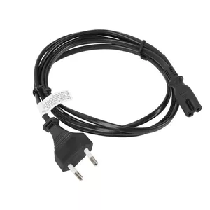 Сетевой кабель LANBERG CA-C7CA-10CC-0018-BK — C7 на CEE7/16, 1.8 м, 10 A, чёрный