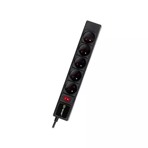 Tracer PowerGear Black 5 AC розеток 1.5 м 2300 Вт