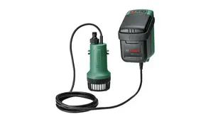 Насос для сада Bosch GardenPump18V-2000 аккумуляторный 18 В 2,5 А·ч производительность 2000 л/ч 30 мин чёрный