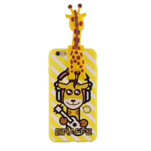 Fusion Giraffe Back Case Silikona Aizsargapvalks Priekš Apple iPhone X / XS Dzeltens