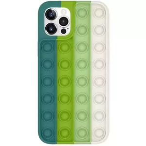 Силиконовый чехол для iPhone 12 / 12 Pro от fusion accessories — бело‑зелёный