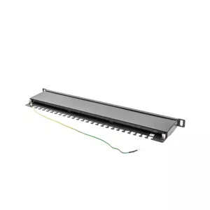 Patch panel LANBERG PPS5-0024-B 24-port CAT5e, metal, 0.5U, 445×99×22.3 mm, black