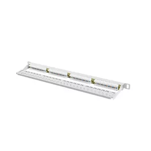 Patch panel LANBERG PPU6-0024-S, 24‑port Cat6, metal, 0.5U, 440×22.3×99 mm