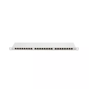 Patch panel LANBERG PPS6-0024-S 24‑port Cat6, 0.5U metal, 445×99.5×22.2 mm, grey