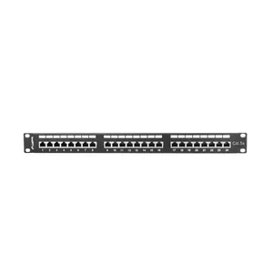 Patch panel 1U LANBERG PPS5-1024-B — 24-port RJ-45 Cat5, metal, black, rack mounting