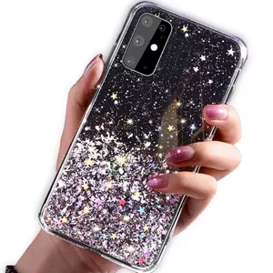 Fusion Accessories Glue Glitter silikona vāciņš Apple iPhone 13, melns