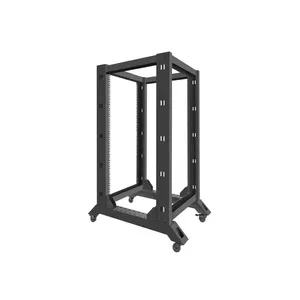 Напольный шкаф LANBERG OR01-6822-B 22U, 600 мм Ш x 800 мм Г, чёрный, грузоподъёмность 600 кг