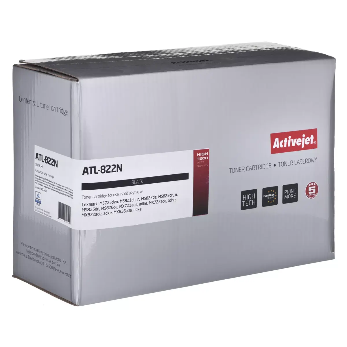 ActiveJet ATL-822N toneris priekš Lexmark (58D2H00) melns Photo 2